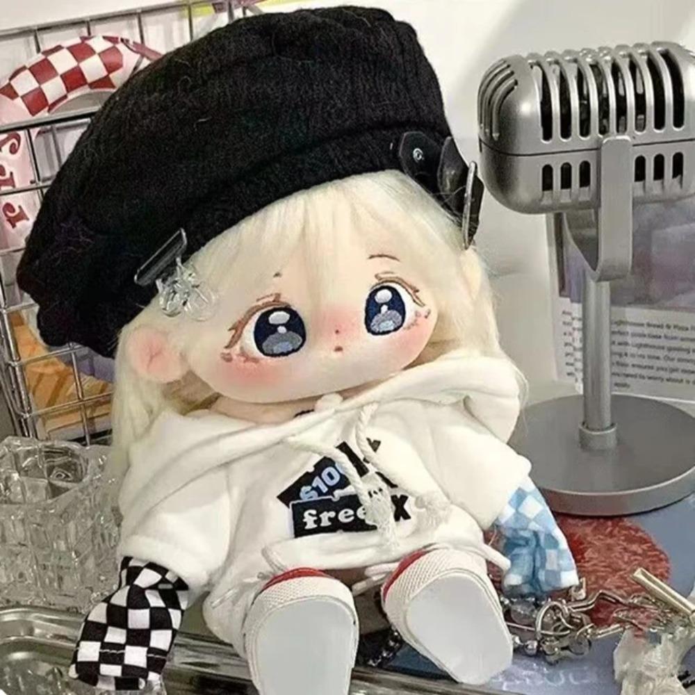 20 см Милая плюшевая кукла с белыми волосами Фигурка суперзвезды Мягкие набивные хлопковые куклы DIY Косплей Наряд Коллекция Игрушки для девочек Подарок