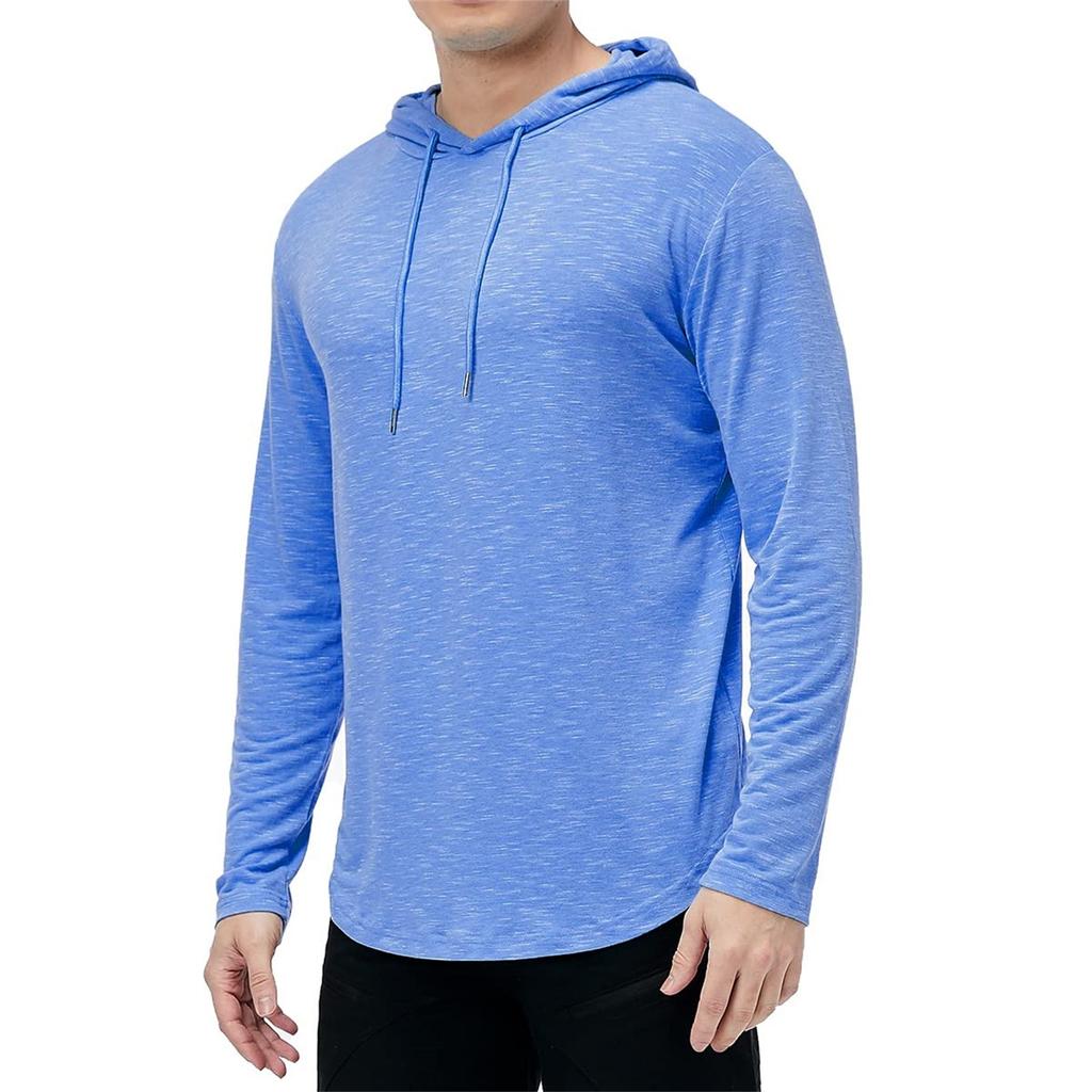 Мужское повседневное пальто с капюшоном, однотонная спортивная толстовка с длинными рукавами