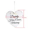 Vintage Love Heart Shape Daddy Here Comes Mummy Wedding Party Wooden Hanging Sign Plaque Gift