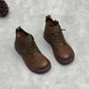 Осенние винтажные нескользящие ботильоны, плоские ботинки, эластичная мягкая кожа, женская обувь