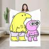 Smiling Friends Flirting Alan Bliblie Pim Blanket Super Warm Quality Bedding Throw for Couch Bed Spring Graphic Blanket for Boys
