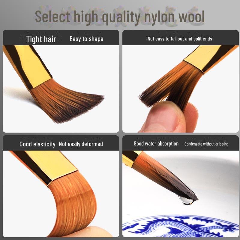 Набор нейлоновых кистей для рисования гуашью и акварелью для студентов-художников для акриловой и масляной живописи