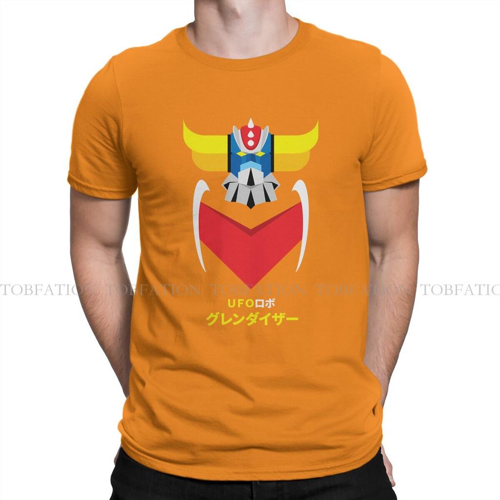 Grendizer Newest Tshirts Ufo Robot Goldrake Male Harajuku Pure Cotton Streetwear T Shirt Round Neck Big Size
