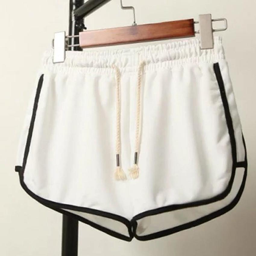 Plus Size Womens Summer Yoga Sport Shorts Ladies Jogging Slim Fiit Fitness Drawstring Elastic Waist Casual Sportswear