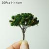 20Pcs Model Trees Train Railroad Micro Landscape Layout Diorama Scale Tree 7cm Decorate Building Model Roadway For Kid Gift