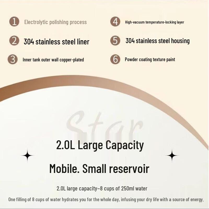 ASD 2L High Vacuum Stainless Steel Thermos
