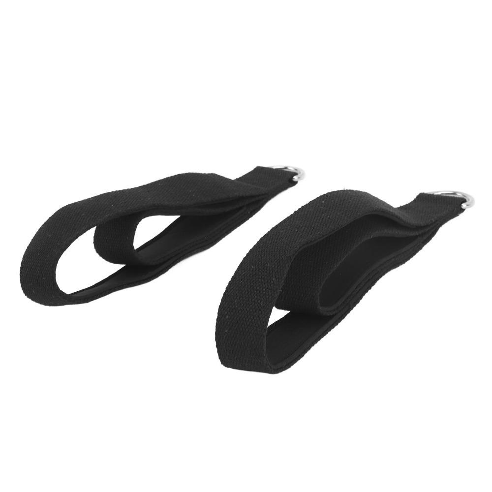 2PCS Soft Padded Pilates Double Loop Straps D-Ring Fitness Exercise Straps Yoga Exercise