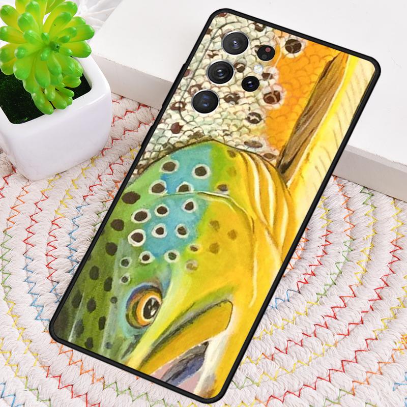 Чехол из ТПУ для телефона с изображением ловли форели для Samsung Galaxy note 10 pro S26 S25 S24 S23 S22 Ultra Plus S21 FE S20 Ударопрочный чехол