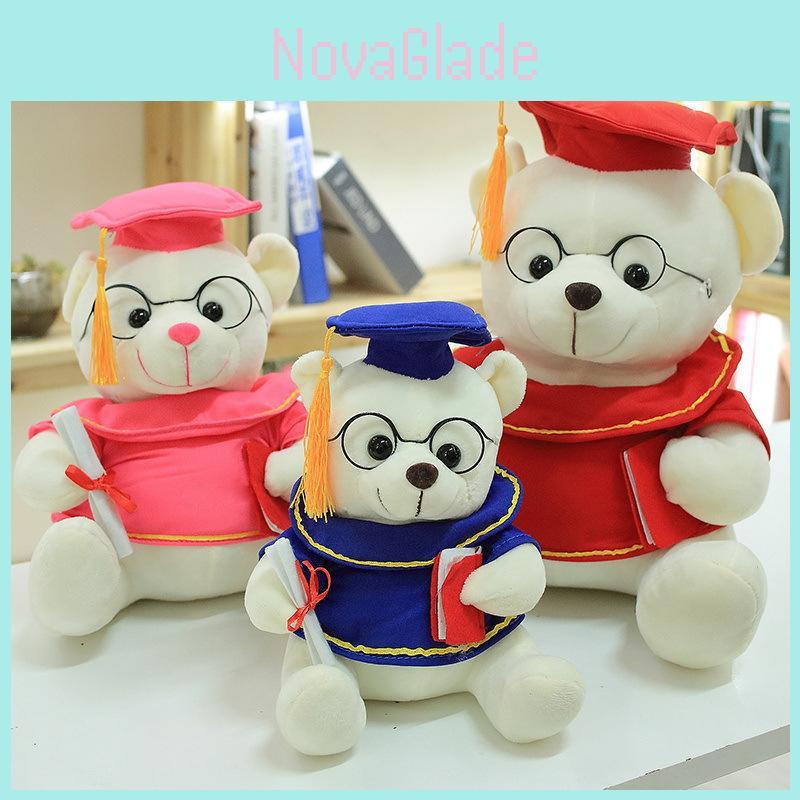 Charming Plush Teddy Bear With Doctor Hat Perfect For Graduation Gifts In Multiple Sizes