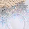 Color Ribbon Christmas Snowflake Headbands New Year Hair Hoop  Costume Party Accessories
