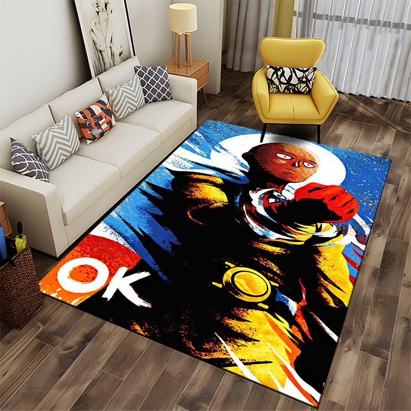 Bold Heroic Figure Design Carpet suitable as a non-slip mat for the living room or bedroom sofa