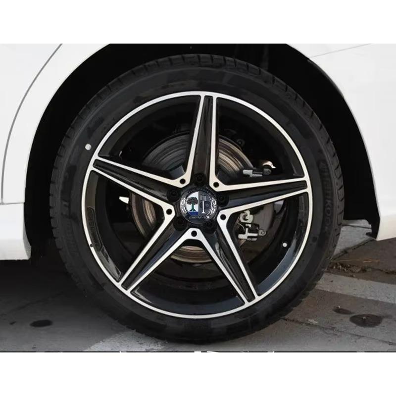 C200 E200 For Mercedes Benz 4Pcs Car Styling Wheel Hub Cap Stickera Auto Refit Accessories for Mercedes Benz Amg W203 W176 W221
