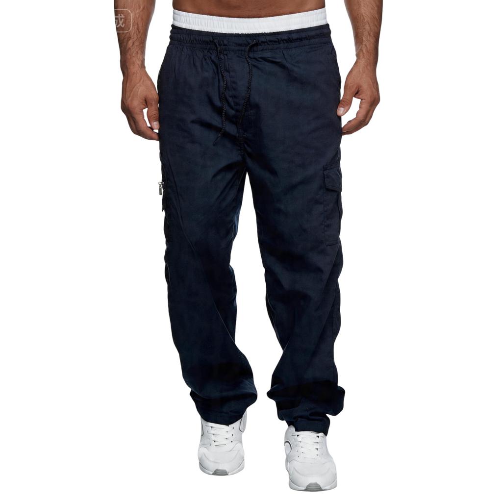 Men's Multi-pocket Wide-leg Work Pants / Outdoor Pants / Fitness Pants