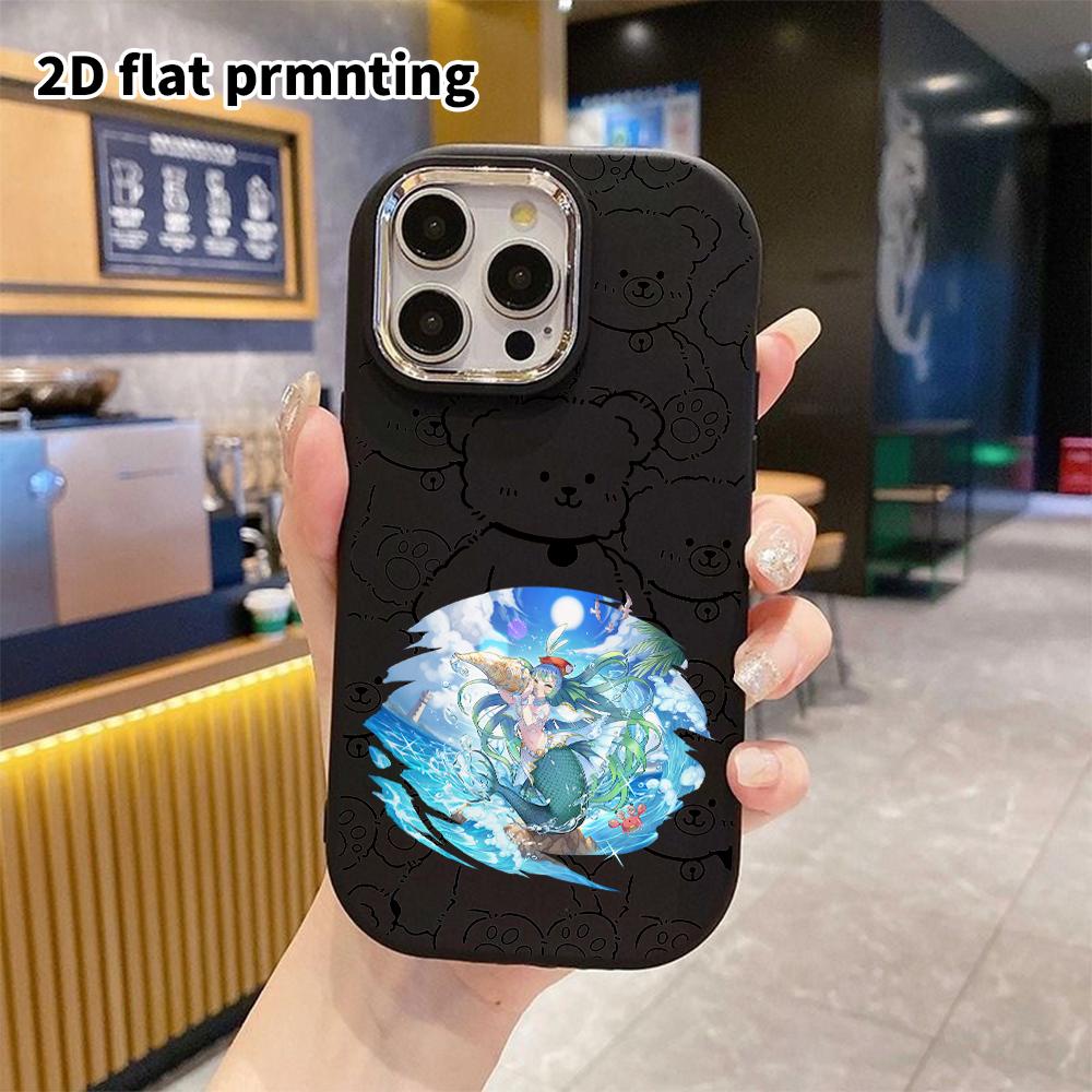 Phone Case: 2D flat design suitable for iPhone 18 17 16 15 14 13 Pro protective case, couple style, water element spirit, Christmas and Halloween gift