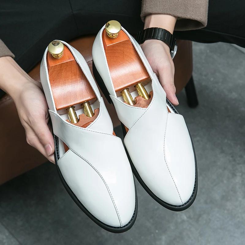 Мужская модельная обувь Мужская кожаная обувь для мужчин Элегантная Повседневная Деловая Роскошная Социальная Мужская обувь