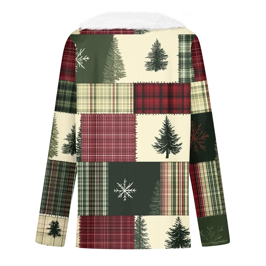 Рубашки с длинным рукавом для женщин Милые топы Рождественские принты Футболки Блузки Повседневные топы больших размеров Базовые топы Пуловеры