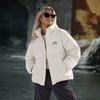 Womens Winter Puffer Coat Loose Fit Thick Warm Casual College Style Cotton Jacket