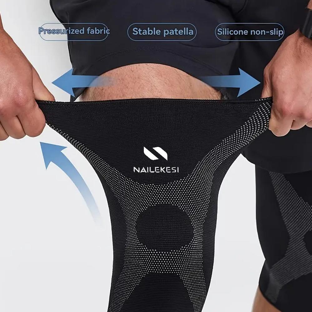 1 пара наколенников большого размера - Компрессионный рукав для поддержки при боли в колене, артрите, отеке, остеоартрите, разрыве мениска, суставе