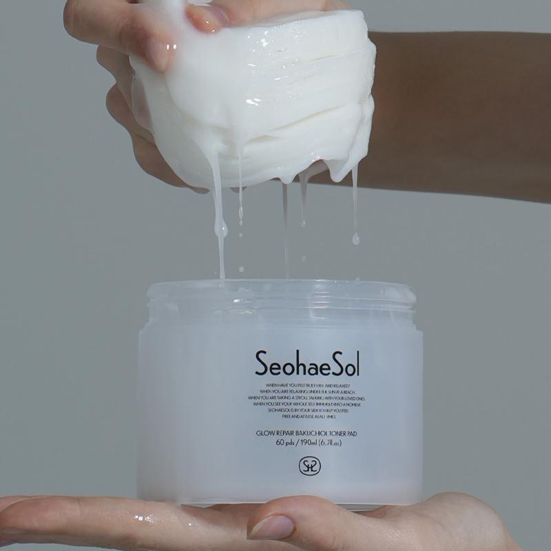 SeohaeSol Патчи-тонер с бакучиолом Glow Repair 190 мл 60 шт.