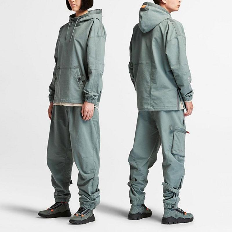 Timberland Однотонная флисовая толстовка с капюшоном свободного кроя для унисекс Balsam-Green A619D-392