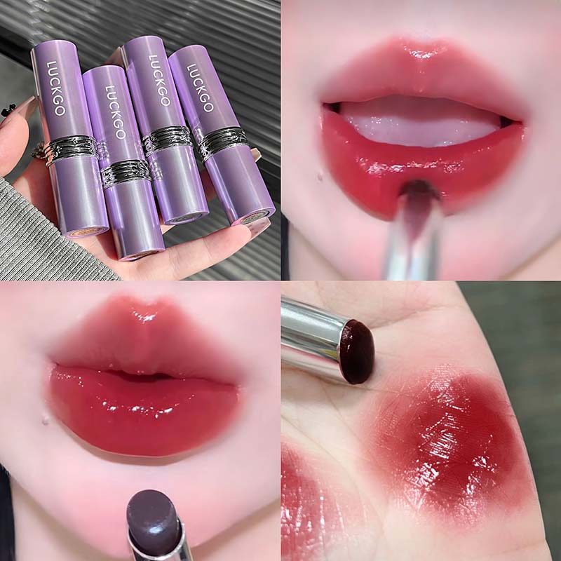 Change Lipstick Black Transparent Moisturizer Mirror Water Lipstick Non-stick Cup Waterproof Glossy Satin Lip Glaze Makeup