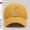 pc Music Paradise Melody Melody Brings Joy Letter Print Hat Concert Pattern Print Baseball Cap Unisex Design Sun Hat Multip