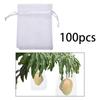 100 Pack Fruit Netting Bags 4x6 inch Fruit Protection Netting Bags Small for Strawberries Berries Mangoes Tomatoes Apples