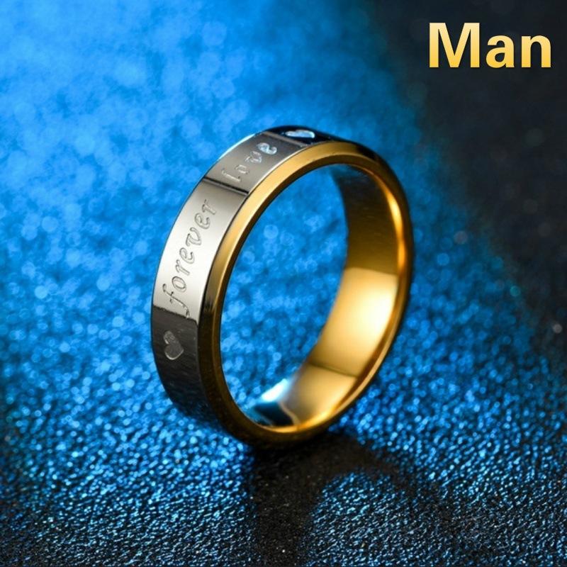 Кольцо из нержавеющей стали ForeverLove Love с надписью 4/6 мм, золото и серебро, эротические украшения для пар