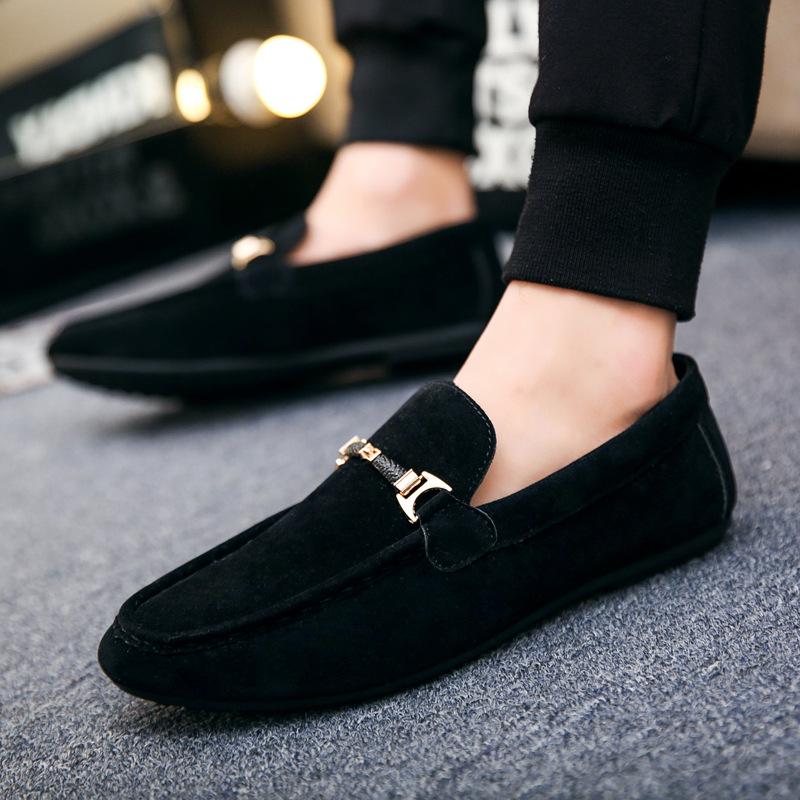 Suede for Men Soft Driving High Quality Flats Male Walking Shoes Slip-on Casual Loafers Summer Men's Shoe