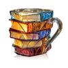 Colorful Book Cup, Creative Design, Colorful Book Design, Birthday Gift, Holiday Gift, Coffee Shop Specialty, Home Decoration Ornament