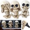 3PCS Skull Car Air Freshener Clips Car Aromatic Vent Clip Auto Interior Air Vent Skull Decor Freshener for Car Office Halloween