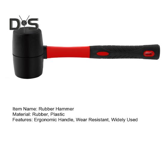Rubber Mallet Hammer with Non-slip Handle Wear Resistant Shock Absorbing Widely Used Woodworking Camping Hammer