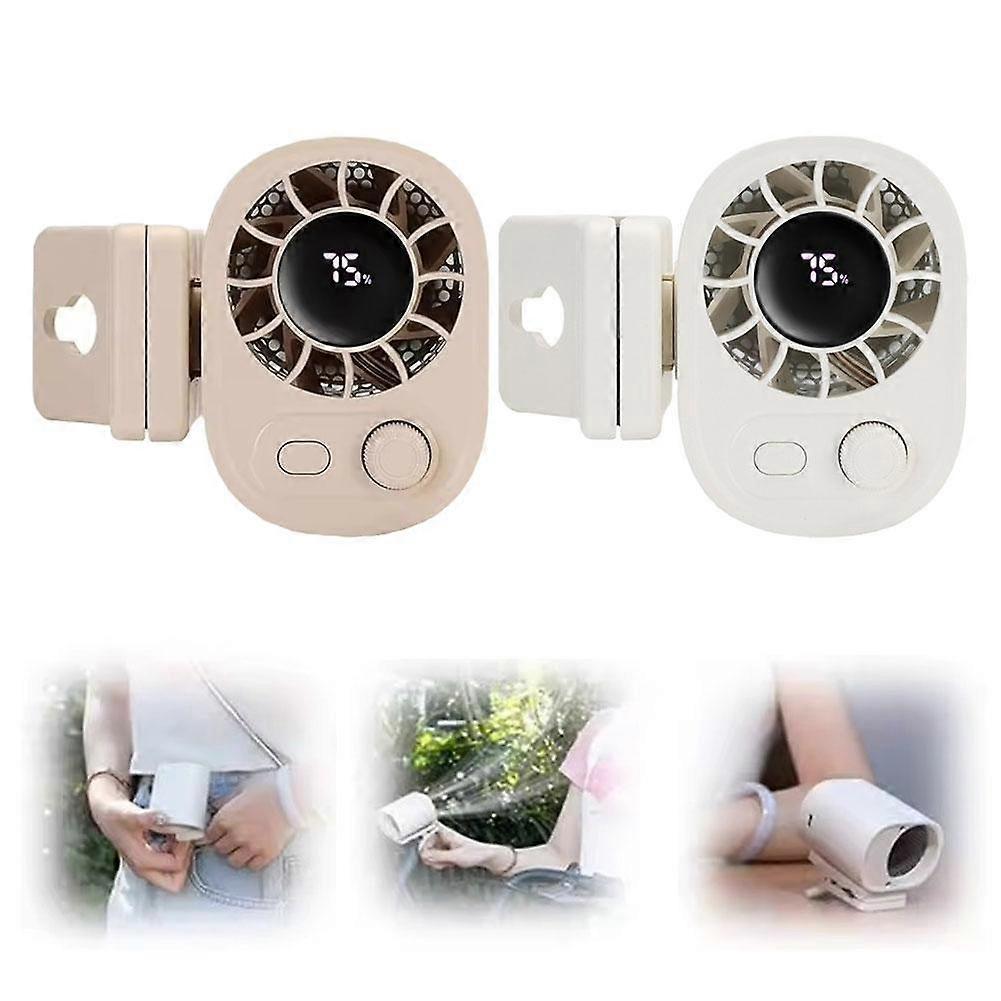 Portable Clip Fan 100 Speed Stepless Regulation USB C Rechargeable Personal Cooling