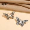 Alloy Lapel Pin Faux Pearl Rhinestone Butterfly Brooch, Women Girls Electroplated Pin, Sweater Cardigan Coat Clothing Accessories, Jewelry Gift