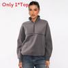 Streetwear Hoodie For Women With Color Block Design And Cotton Feel Fabric For Casual Style