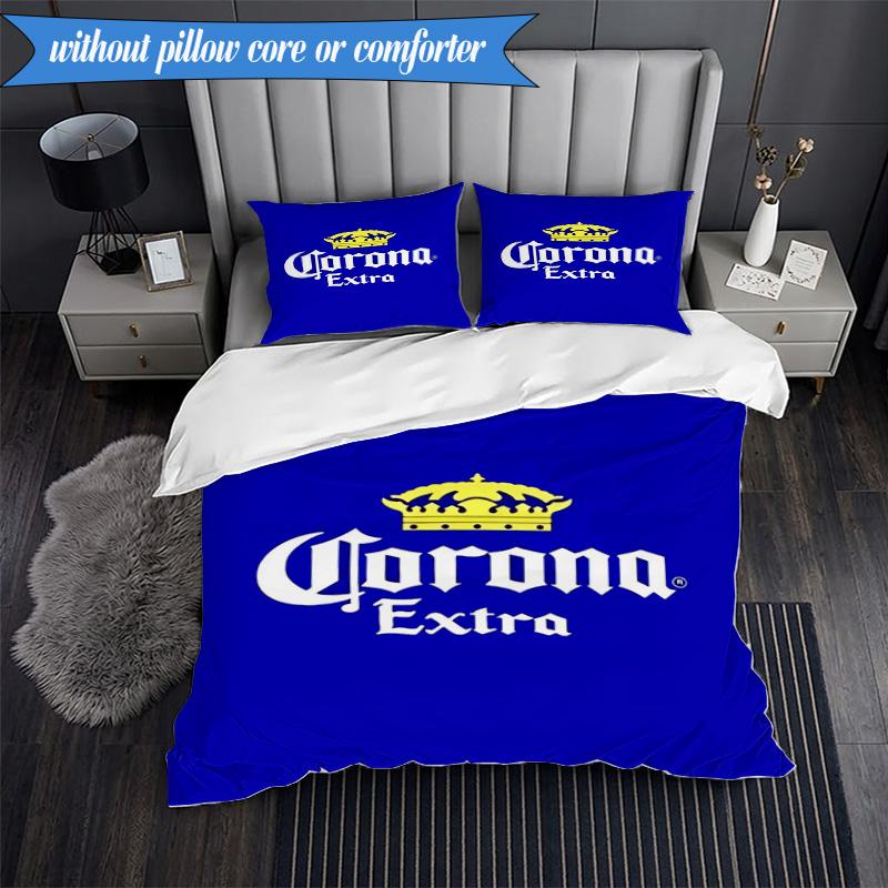 3PCS Corona Extra Bedding Set 2D Printing (Includes 1 Duvet Cover + 2 Pillowcases Coreless), Bedroom decor,Fan gift