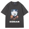 Лимитированная футболка Scream с принтом Билли Лумиса, футболка с коротким рукавом, мужская, женская, хип-хоп, винтажная, оверсайз, одежда