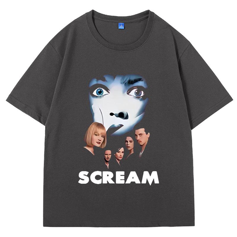 Лимитированная футболка Scream с принтом Билли Лумиса, футболка с коротким рукавом, мужская, женская, хип-хоп, винтажная, оверсайз, одежда