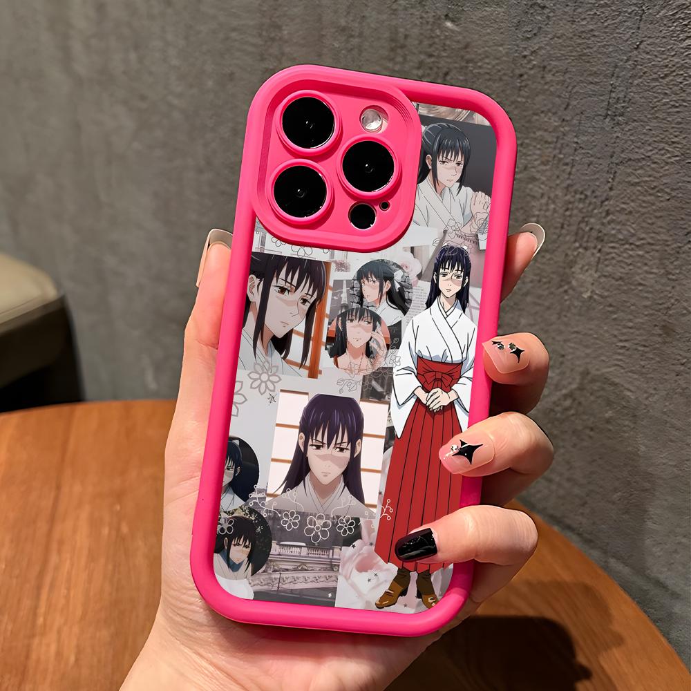 JJK Utahime Iori Утолщенный ТПУ Чехол для Мобильного Телефона для iPhone 17 16 15 14 13 12 11 Air Pro Max Plus Цветной Чехол