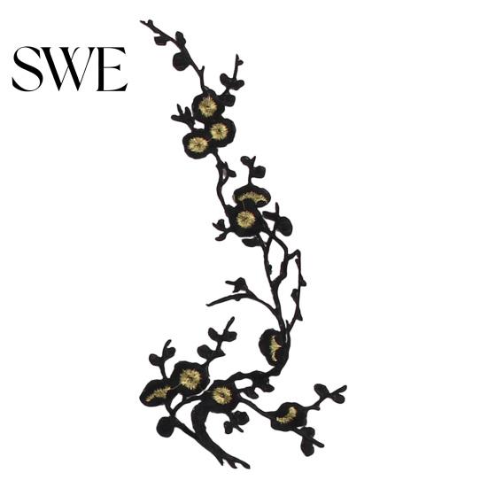 Floral Lace Applique for Clothing Cherry Blossom Patches Clothing, Vintage Plum Sewing Patches, Iron on Personalized DIY Supplies Appliques