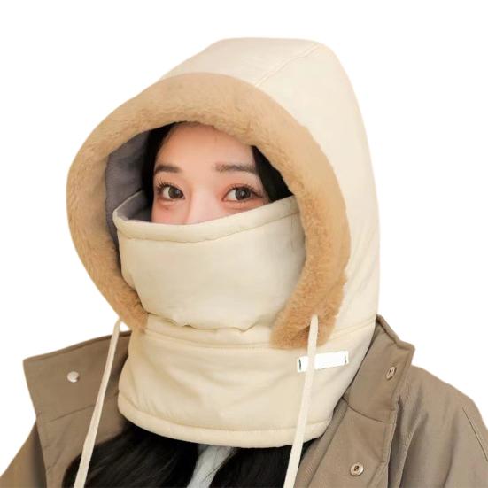 Зимняя велосипедная шапка со встроенным защитным экраном и утеплителем для шеи, ветрозащитная, толстая