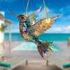 Gorgeous Hummingbird Sun Catcher Acrylic Stained Glass, Hanging Decor for All Seasons, Perfect Home & Garden Gift