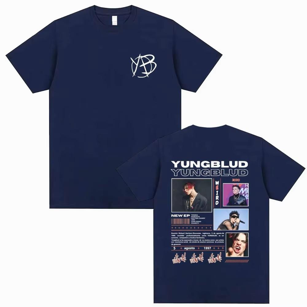 Yungblud Music Album Weird Graphic Tshirts Mens Fashion Hip Hop Oversized T Shirt Men Women Alternative Rock Vintage T Shirts