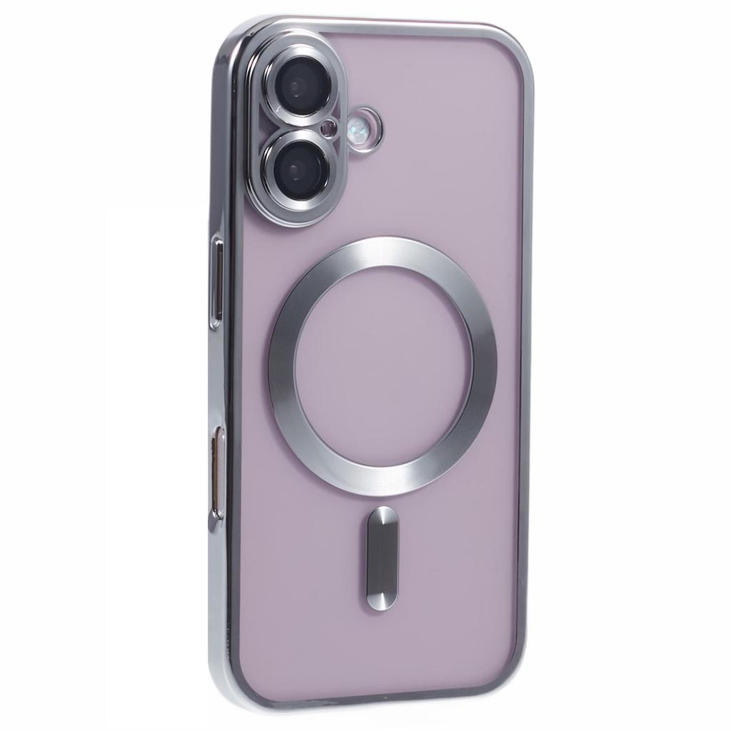 For iPhone 16 Case Compatible with Magsafe Clear TPU Phone Cover with Lens Film