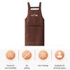 Waterproof PVC Cooking Apron Japanese Korean Style Oil-proof Non-stick Cooking Chef Apron with Large Front Pockets