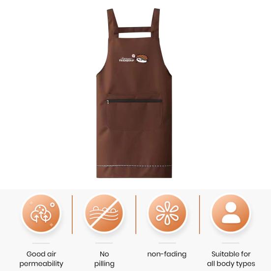 Waterproof PVC Cooking Apron Japanese Korean Style Oil-proof Non-stick Cooking Chef Apron with Large Front Pockets