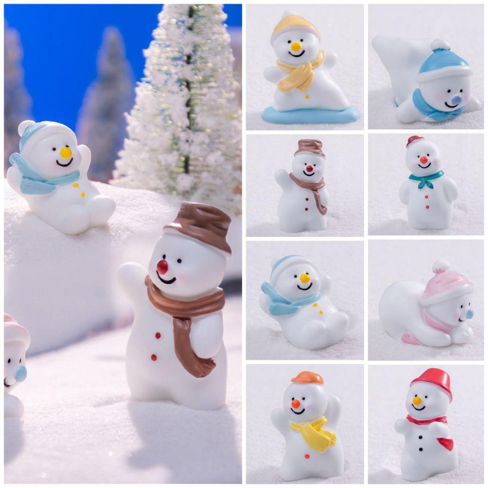 Аксессуары Мини Фигурка Снеговика Рождественская Миниатюрная Статуя Снеговика Мультфильм Снеговик Кукла