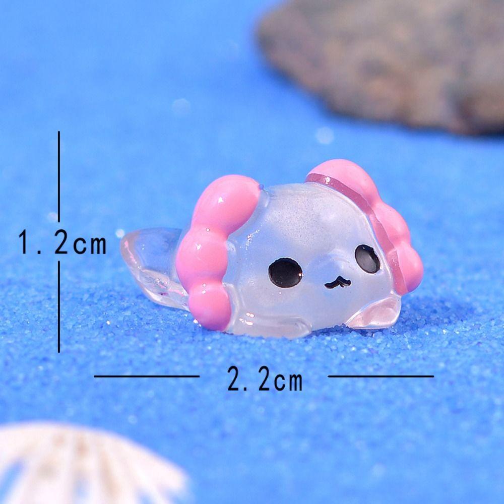 Creative Funny Luminous Sea Animal Ornaments Resin Craft Animal Series Mini Cartoon 3D Micro Landscape Fish Tank Accessories