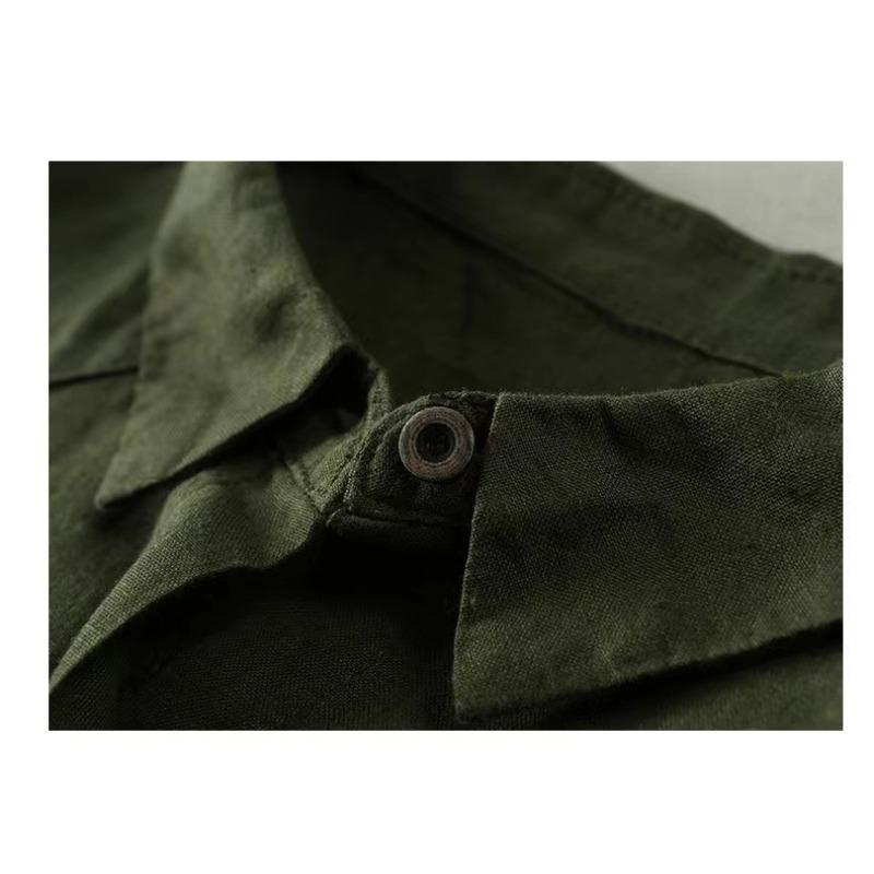 Весенняя японская корейская хлопковая льняная рубашка для женщин с длинными рукавами, свободный льняной топ средней длины