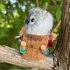 Деревянная фигурка совы, мини-магнитная плюшевая сова, дикая природа, птица, животное, статуэтка для детей, рождественский подарок на День благодарения